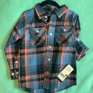 Boys plaid shirt new with tags.